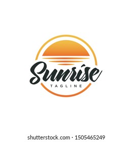 Sunrise / Sunset Logo Design Template Vector Illustration