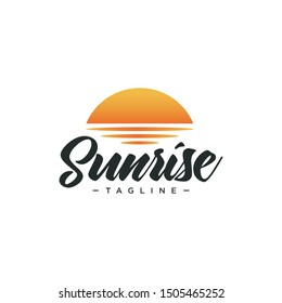 Sunrise / Sunset logo design template vector illustration