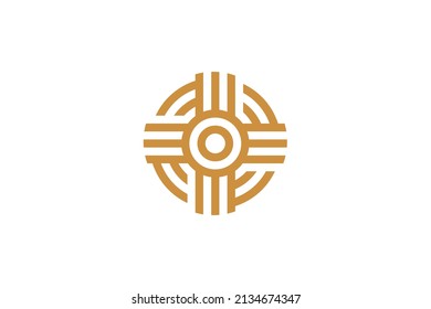 Sunrise and Sunset Monoline Logo