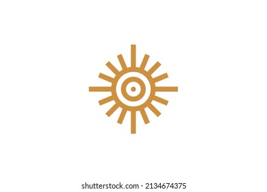 Sunrise and Sunset Monoline Logo
