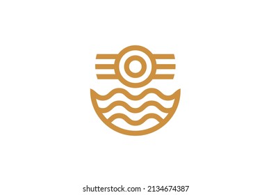 Sunrise and Sunset Monoline Logo