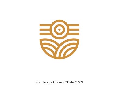Sunrise and Sunset Monoline Logo