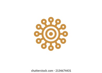 Sunrise and Sunset Monoline Logo
