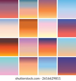 sunrise sunset skies gradient effect backgrounds