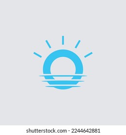Sunrise sunshine logo template. Vector illustration Icon Logo Template 