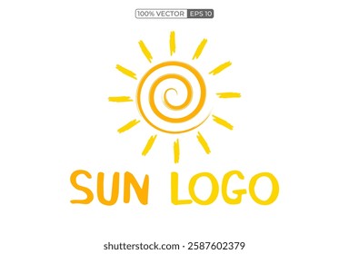 Sunrise sunshine logo template. Vector illustration Icon Logo