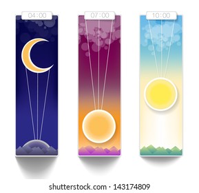 Sunrise tag vector