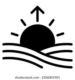 Sunrise Time and Date icon illustration