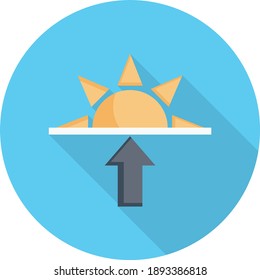 sunrise vector flat colour icon