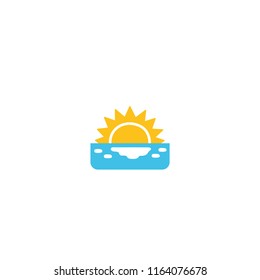 Sunrise vector flat icon