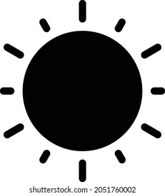 icono plano de glifo vector de salida del sol