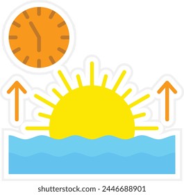 Sunrise vector icon. Can be used for printing, mobile and web applications.