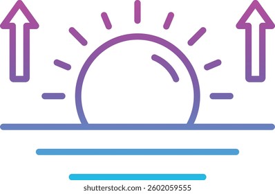 Sunrise vector icon. Can be used for printing, mobile and web applications.