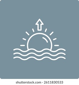 Sunrise vector icon. Can be used for printing, mobile and web applications.