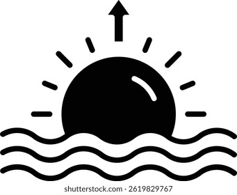 Sunrise vector icon. Can be used for printing, mobile and web applications.