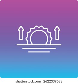 Icono de Vector del amanecer. Se puede utilizar para aplicaciones de impresión, móviles y de Web.