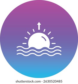 Sunrise vector icon. Can be used for printing, mobile and web applications.