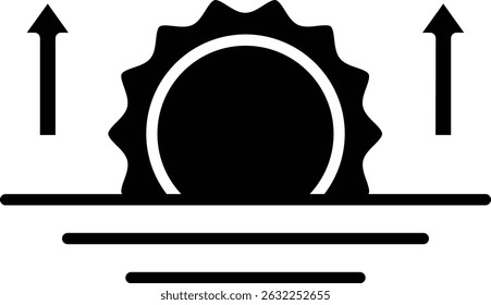 Sunrise vector icon. Can be used for printing, mobile and web applications.
