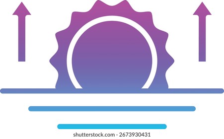 Icono de Vector del amanecer. Se puede utilizar para aplicaciones de impresión, móviles y de Web.