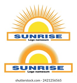 Sunrise vector icon element logo for Logo; Business, Industry template