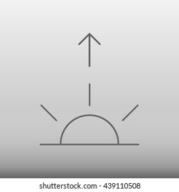 Sunrise Vector Icon Illustration