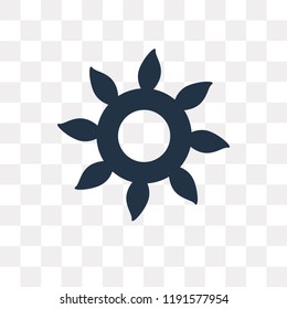 Sunrise vector icon isolated on transparent background, Sunrise transparency concept can be used web and mobile