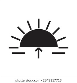 línea de icono del vector sunrise