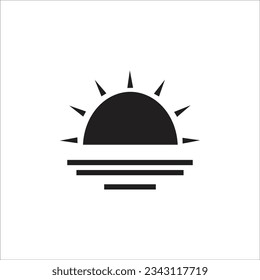 sunrise vector icon line new