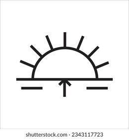 línea de icono del vector sunrise