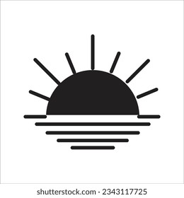 sunrise vector icon line new