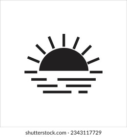 sunrise vector icon line new