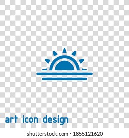 sunrise vector icon on an abstract background