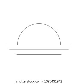 Sunrise vector icon, summer symbol. Modern, simple flat vector illustration for web site or mobile app