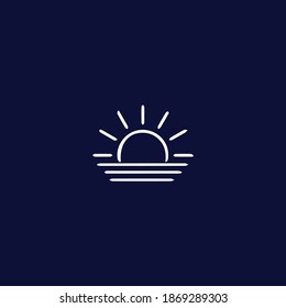 Sunrise vector icon, summer symbol. Modern, simple flat vector illustration for web site or mobile app