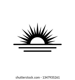 Sunrise vector icon. Sun, rise symbol. Morning icon.