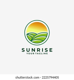 Sunrise vector illustration logo design template