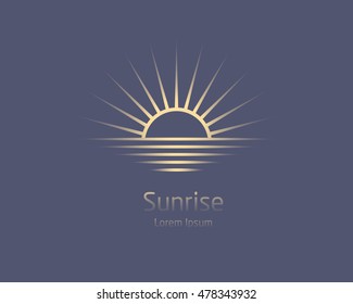 sunrise. vector logo template - Shutterstock ID 478343932