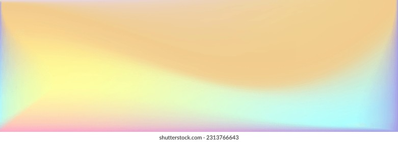 Sunrise Water Bright Blurred Fluid Background. Color Sky Multicolor Curve Sunset Gradient Backdrop. Wavy Light Vivid Rainbow Colorful Gradient Mesh. Liquid Pastel Vibrant Dynamic Design Pic.