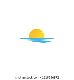 sunrise water  sun logo desings template