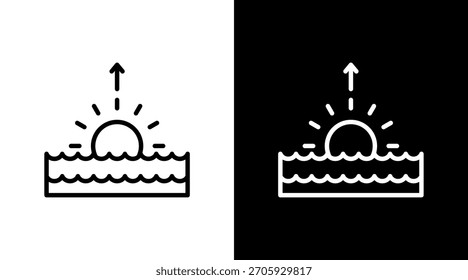 Diseño de conjunto de iconos de amanecer blanco