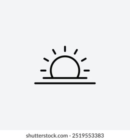 Ícone de vetor de linha solar. EPS 10