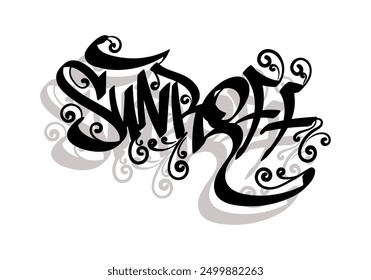 SUNROFF typography art style design
