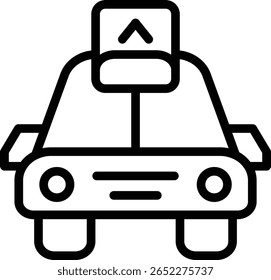 Sunroof vector line icon design