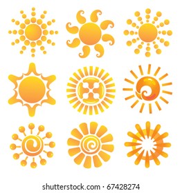 Suns. Elements for design.