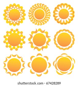Suns. Elements for design.