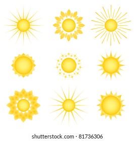 Suns. Elements for design.