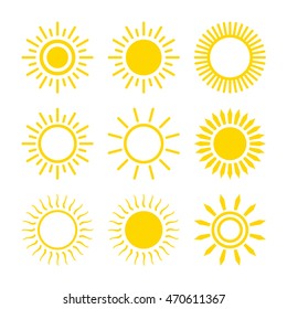 Suns. Elements for design.vector