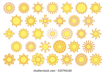 SUNS filled line icons