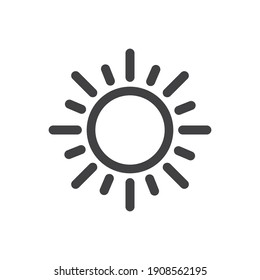 suns icon collection isolated on white background. sunny, sunrise or sunset symbol. weather business concept. vector illustration