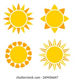 Suns icons. Vector illustration